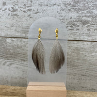 Goose Feather Post Earrings