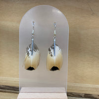 Pheasant Feather Drop Earrings