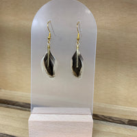 Pheasant Feather Drop Earrings