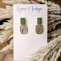 Anna Earrings - Olive