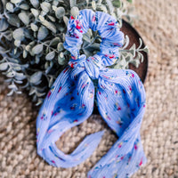 Floral Bow Scrunchie (Choose color)