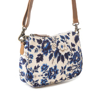 Myra Bags "Cottage Rose Crossbody Bag in Blue"