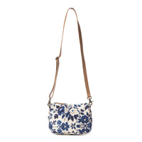 Myra Bags "Cottage Rose Crossbody Bag in Blue"