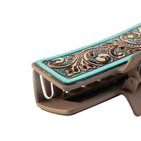 Myra "High Vista Hair Comb Clip in Turquoise"