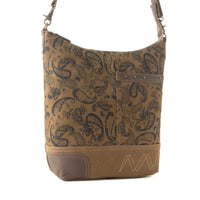 Myra Bags " Wild Paisley Upcycled Canvas Concealed Carry Bag" - Olive + Vintage