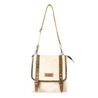 Myra Bags " Boss Hide Western Concealed Carry Bag" - Cream + Leather