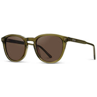 Walker Round Polarized Sunglasses - Green/Brown