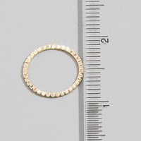 Delicate Cz Studded Gold Dipped Ring: Silver
