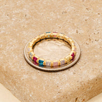 Colorful Studs Dainty Band Ring