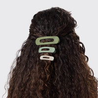 Kitsch Flat Lay Claw Clip 3pc - Matte Eucalyptus