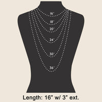 Pave And Geometric Ring Charms Chain Necklace