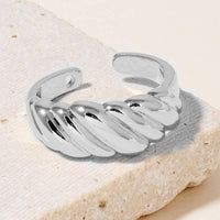 Metallic Open Croissant Ring