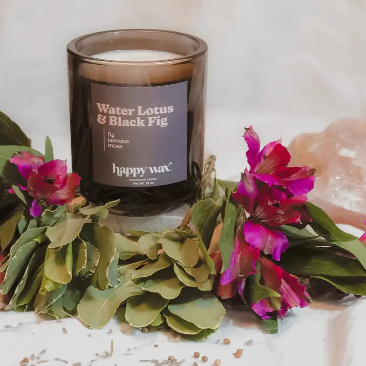 Water Lotus & Black Fig Single Wick Candle