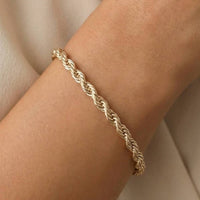 Rope Chain Bracelet: Gold