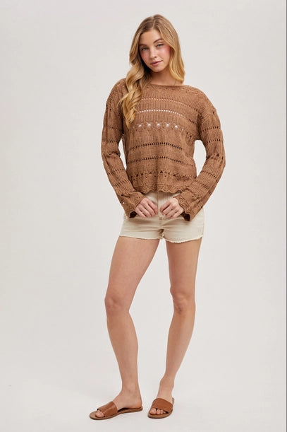 The Autumn Unraveled Sweater - Mocha