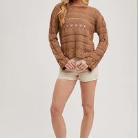 The Autumn Unraveled Sweater - Mocha