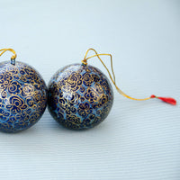 Blue and Gold Christmas Ornament