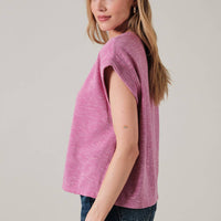 Magenta Ribbed Top