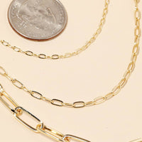 Triple Oval Chain Link Necklace