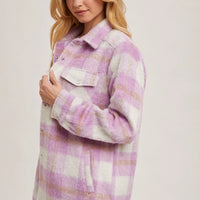 Brushed Flannel Jacket - Pink