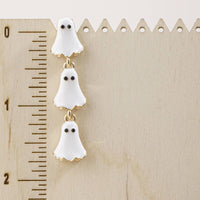 Halloween Triple Ghost Enamel Drop Earrings