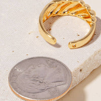 Metallic Open Croissant Ring