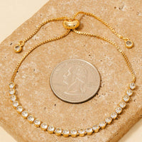Circle Glass Gems Tennis Chain Bracelet