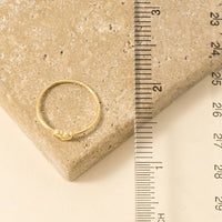 Dainty Open Heart Shape Fashion Ring: Gold
