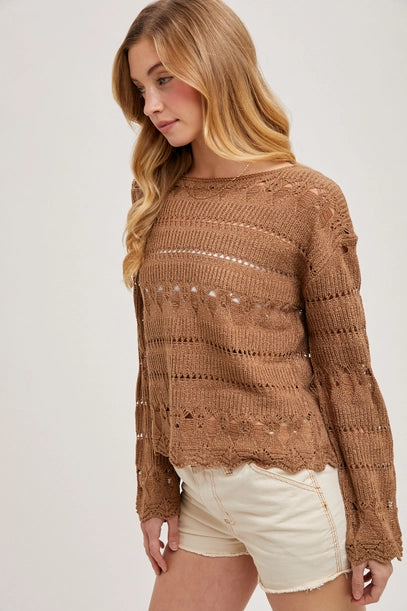 The Autumn Unraveled Sweater - Mocha