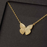 Gold Dipped Butterfly Pendant Necklace