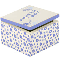 Blue Floral Prayer Box Hinged Box