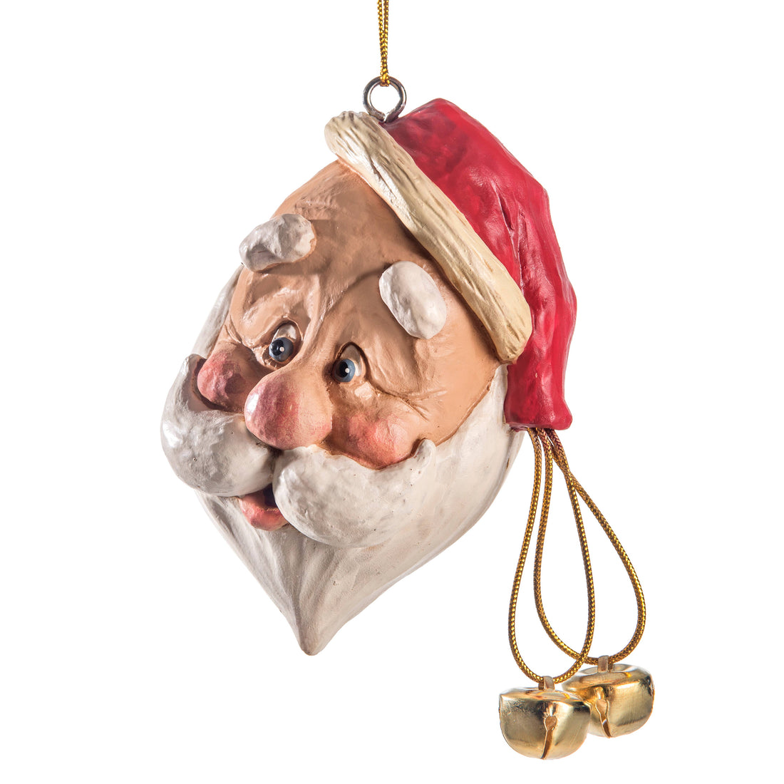 Santa Head Ornament With Cocked Hat