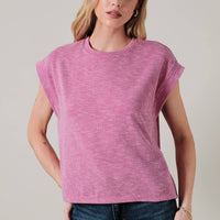 Magenta Ribbed Top