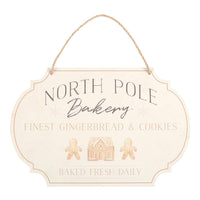 North Pole Bakery Hanging Christmas Sign