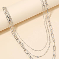 Triple Oval Chain Link Necklace