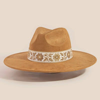 Flower Ribbon Bow Fedora Hat