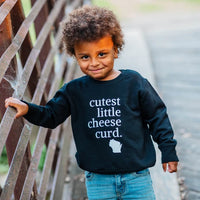 Cutest Little Cheese Curd Sweatshirt Crewneck - Black