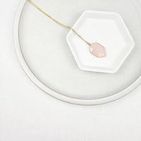 Gold Rose Quartz Necklace