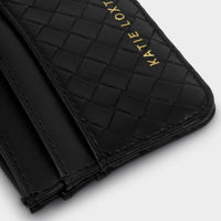Nova Woven Texture Card Holder - Black