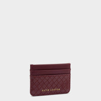 Nova Woven Texture Card Holder - Cherry