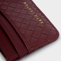 Nova Woven Texture Card Holder - Cherry