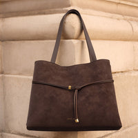 Lori Suedette Tote Bag - Bitter Chocolate