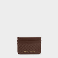 Nova Woven Texture Card Holder - Chocolate