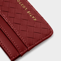 Nova Woven Texture Card Holder - Crimson