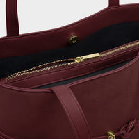 Lori Suedette Tote Bag - Cherry