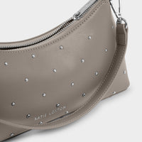 Miley Studded Small Shoulder Bag- Mink