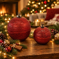 Red Dots Ornament Jar