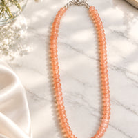 Beaded Necklace - Peach