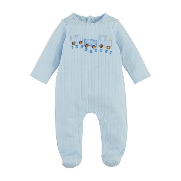 Mud Pie Train Applique Baby Sleeper