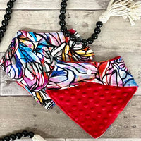 Abstract Colorful Floral Baby Bib Bandana